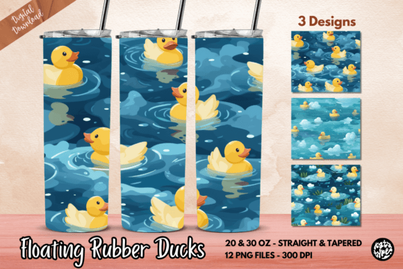Download Floating Rubber Ducks Tumbler Wrap - Rubber ducks Collection
