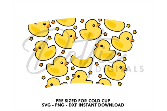 Download Rubber Ducks Cold Cup SVG 24oz - Rubber ducks Collection