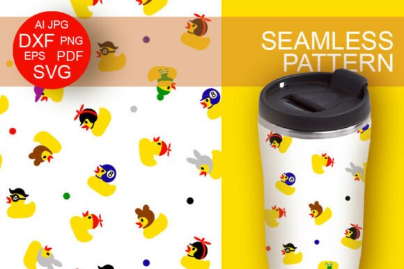 Download Seamless Pattern Yellow Rubber Ducks - Rubber ducks Collection
