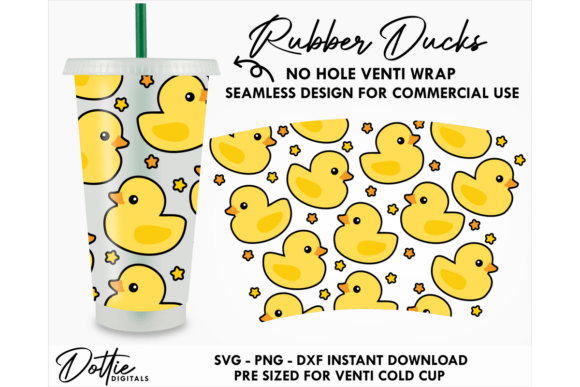 Download Rubber Ducks Cold Cup No Hole SVG 24oz - Rubber ducks Collection