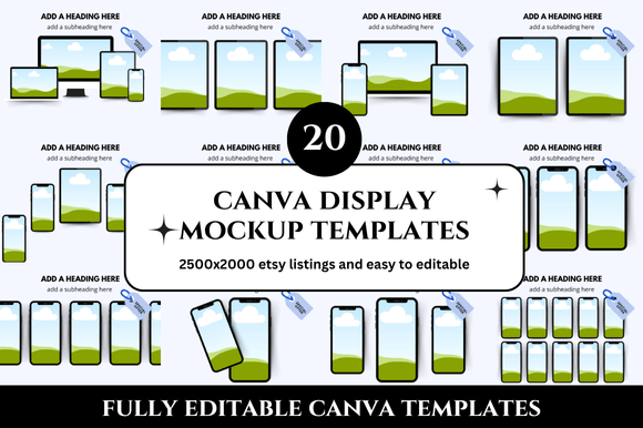 Download 20 Etsy Display Listings Mockup - Premium Resources