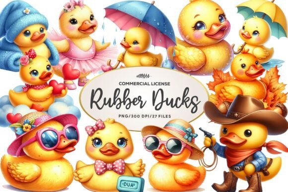 Download Cute Rubber Ducks Clipart - Rubber ducks Collection